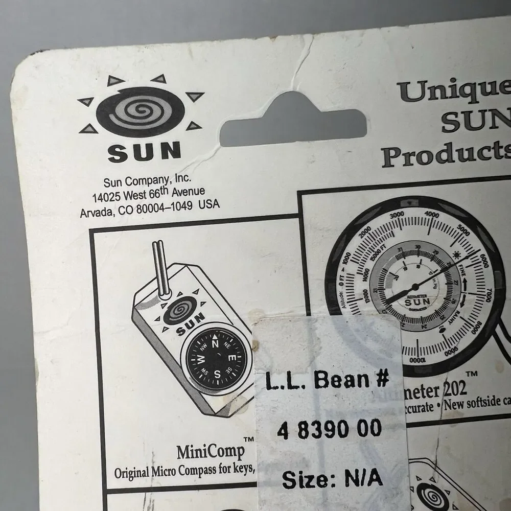 Vintage L.L. Bean Zip-O-Gage Micro Thermometer Collectors Key Chain LL Bean